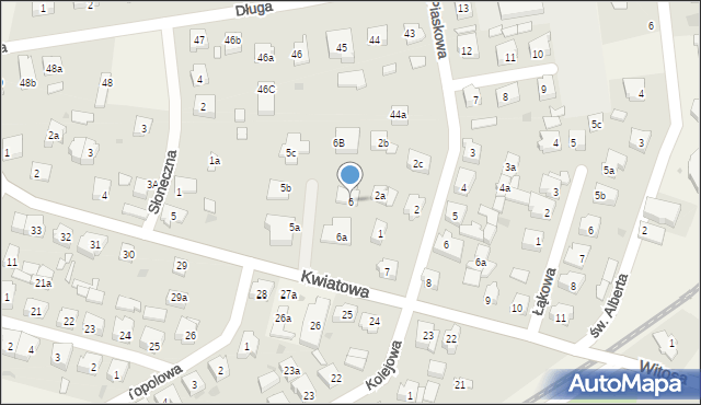 Mosty, Kwiatowa, 6, mapa Mosty