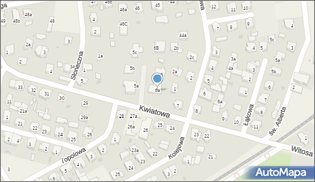 Mosty, Kwiatowa, 6a, mapa Mosty