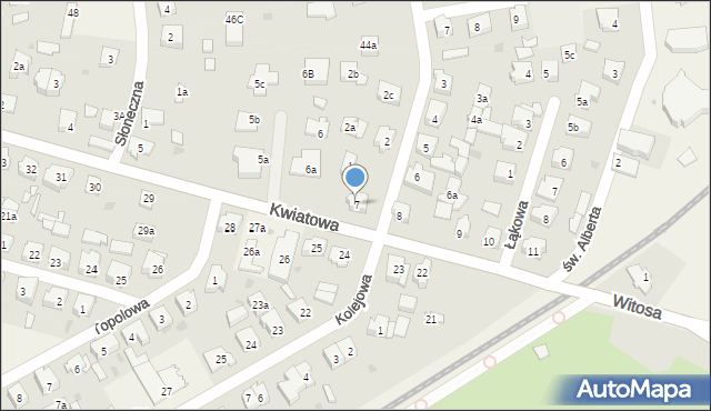 Mosty, Kwiatowa, 7, mapa Mosty