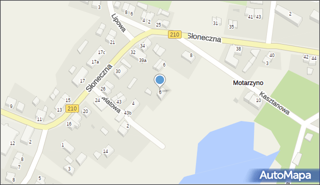 Motarzyno, Kwiatowa, 6, mapa Motarzyno