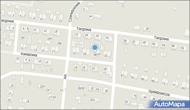 Mszczonów, Kwiatowa, 29, mapa Mszczonów