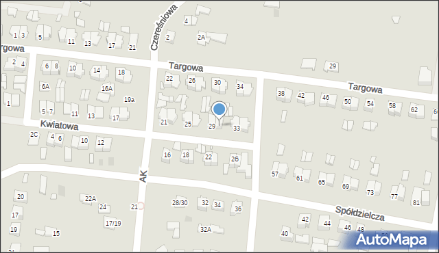 Mszczonów, Kwiatowa, 31, mapa Mszczonów