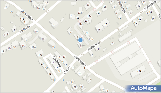 Mysłowice, Kwiatowa, 1, mapa Mysłowice