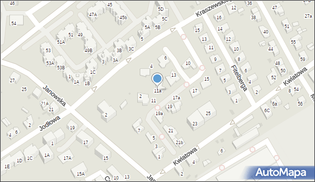 Mysłowice, Kwiatowa, 11a, mapa Mysłowice