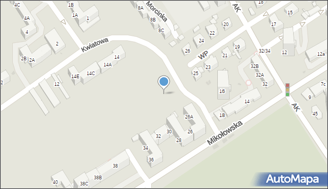 Mysłowice, Kwiatowa, 16a, mapa Mysłowice