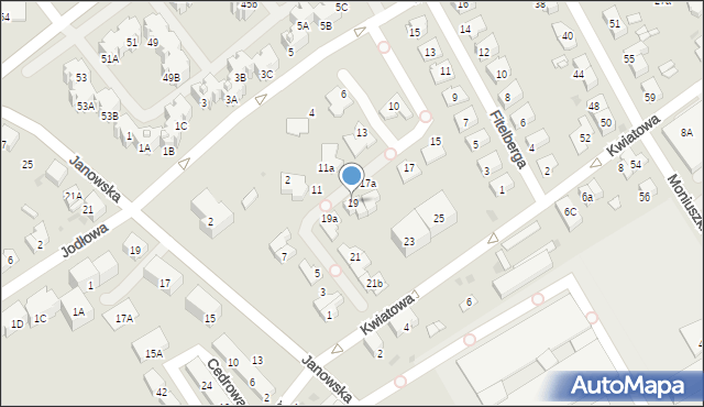 Mysłowice, Kwiatowa, 19, mapa Mysłowice