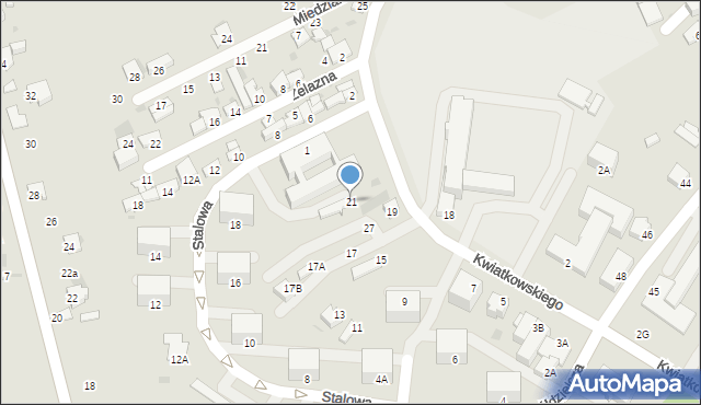 Myszków, Kwiatkowskiego, 21, mapa Myszków