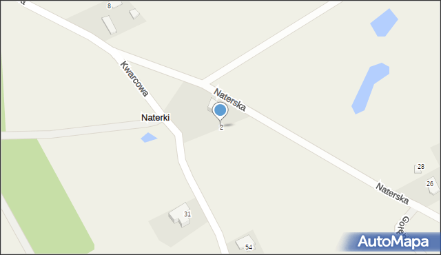 Naterki, Kwarcowa, 2, mapa Naterki