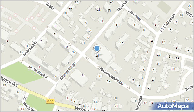 Nisko, Kwiatkowskiego Eugeniusza, 1d, mapa Nisko