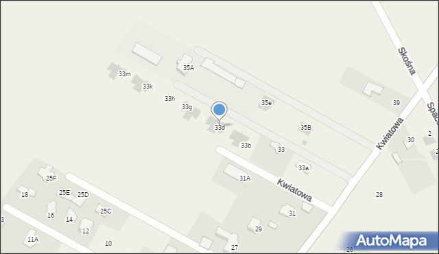 Nowy Krępiec, Kwiatowa, 33d, mapa Nowy Krępiec
