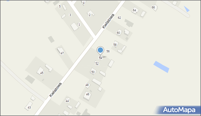 Nowy Krępiec, Kwiatowa, 54, mapa Nowy Krępiec