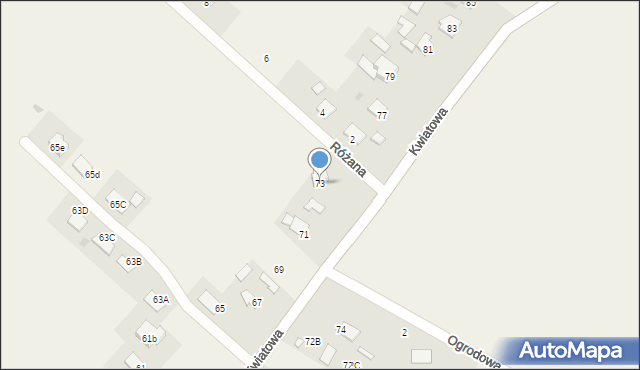 Nowy Krępiec, Kwiatowa, 73, mapa Nowy Krępiec