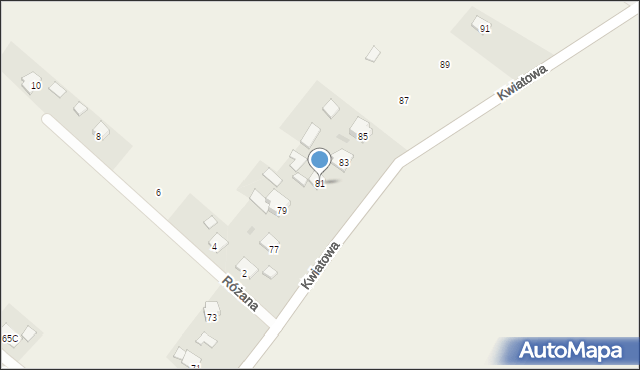 Nowy Krępiec, Kwiatowa, 81, mapa Nowy Krępiec