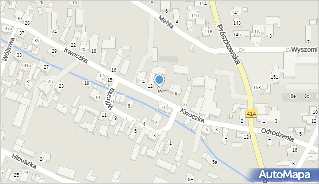 Opole, Kwoczka Jana, 10, mapa Opola