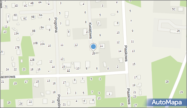 Orchówek, Kwiatowa, 15, mapa Orchówek