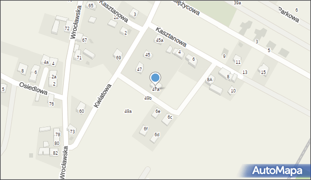 Pasikurowice, Kwiatowa, 47a, mapa Pasikurowice