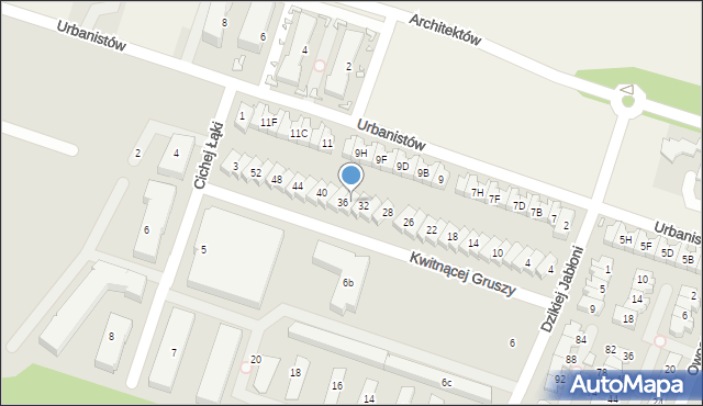 Piaseczno, Kwitnącej Gruszy, 34, mapa Piaseczno