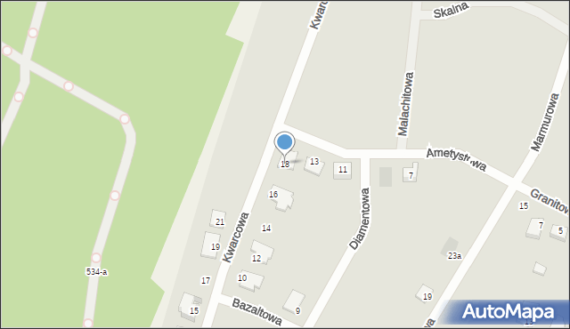 Piła, Kwarcowa, 18, mapa Piły