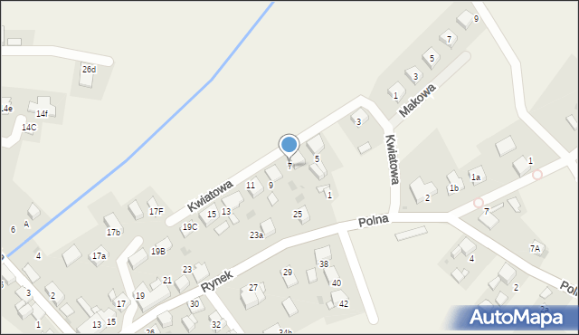 Pilchowice, Kwiatowa, 7, mapa Pilchowice