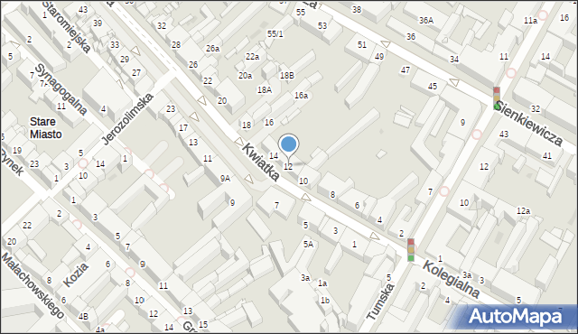 Płock, Kwiatka Józefa, 12, mapa Płock