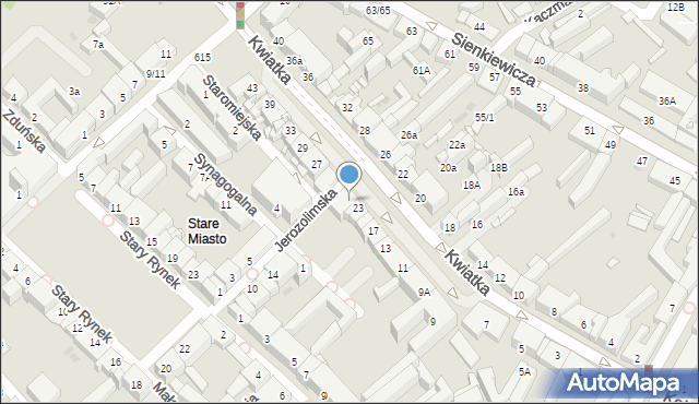 Płock, Kwiatka Józefa, 25, mapa Płock