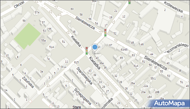 Płock, Kwiatka Józefa, 44, mapa Płock