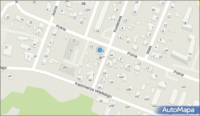 Płock, Kwiatowa, 3B, mapa Płock