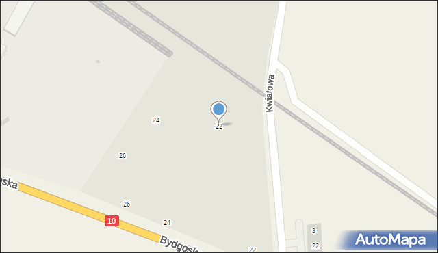 Płońsk, Kwiatowa, 22, mapa Płońsk