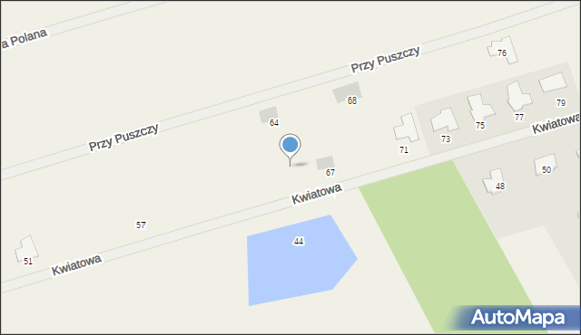 Potasze, Kwiatowa, 65, mapa Potasze