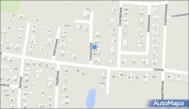 Poznań, Kwarcowa, 6, mapa Poznania