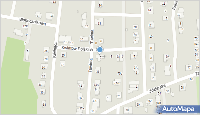Pruszków, Kwiatów Polskich, 5, mapa Pruszków
