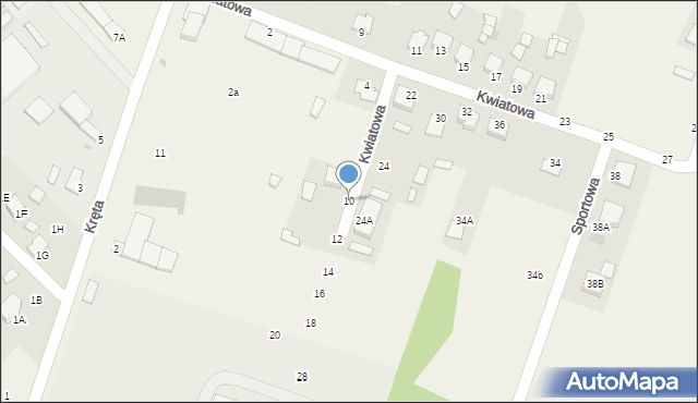 Pysznica, Kwiatowa, 10, mapa Pysznica