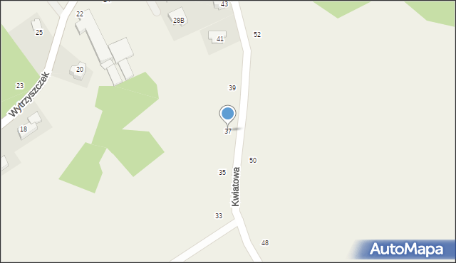 Radziszów, Kwiatowa, 37, mapa Radziszów