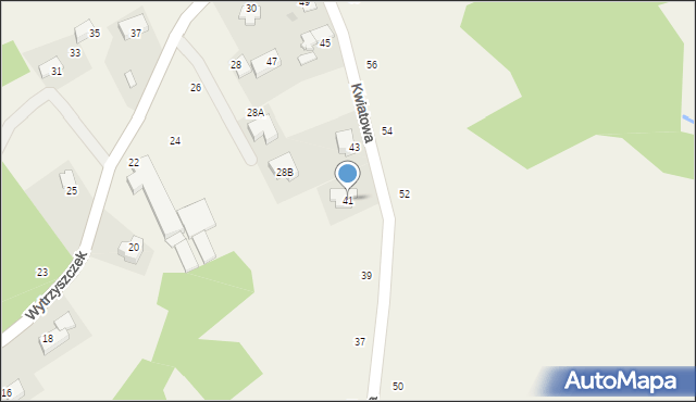 Radziszów, Kwiatowa, 41, mapa Radziszów