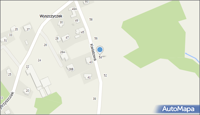 Radziszów, Kwiatowa, 54, mapa Radziszów