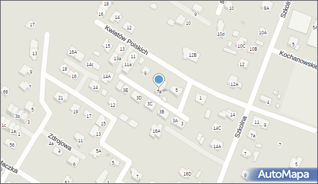 Radzymin, Kwiatów Polskich, 7a, mapa Radzymin