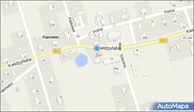 Rakowiec, Kwidzyńska, 22b, mapa Rakowiec
