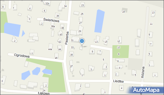 Rożental, Kwiatowa, 11, mapa Rożental