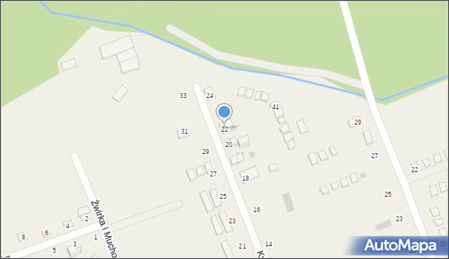 Rusinowo, Kwiatu Paproci, 22, mapa Rusinowo