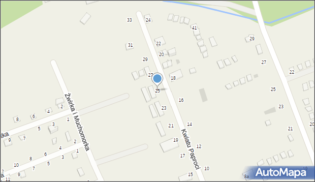 Rusinowo, Kwiatu Paproci, 25, mapa Rusinowo