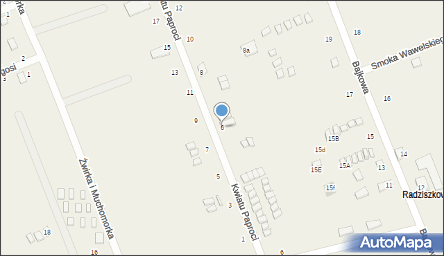 Rusinowo, Kwiatu Paproci, 6, mapa Rusinowo