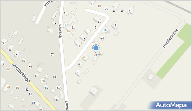 Rzekuń, Kwiatowa, 8, mapa Rzekuń