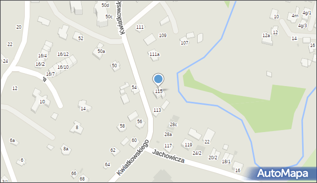 Rzeszów, Kwiatkowskiego Eugeniusza, 115, mapa Rzeszów