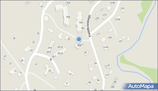 Rzeszów, Kwiatkowskiego Eugeniusza, 50a, mapa Rzeszów