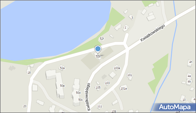 Rzeszów, Kwiatkowskiego Eugeniusza, 52b, mapa Rzeszów