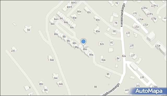 Rzeszów, Kwiatkowskiego Eugeniusza, 86e, mapa Rzeszów
