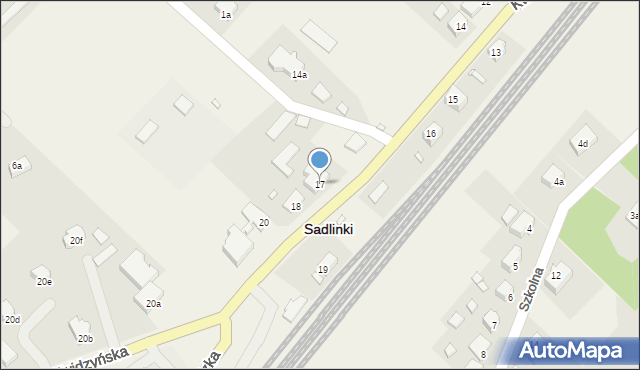 Sadlinki, Kwidzyńska, 17, mapa Sadlinki