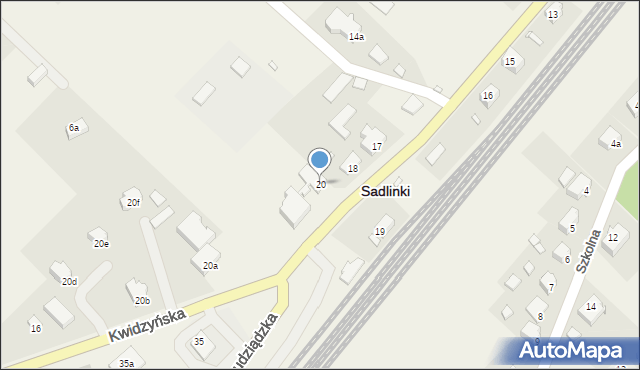 Sadlinki, Kwidzyńska, 20, mapa Sadlinki
