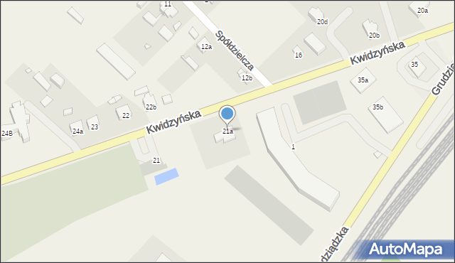 Sadlinki, Kwidzyńska, 21a, mapa Sadlinki