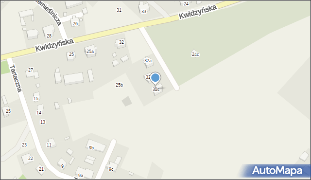 Sadlinki, Kwidzyńska, 32c, mapa Sadlinki